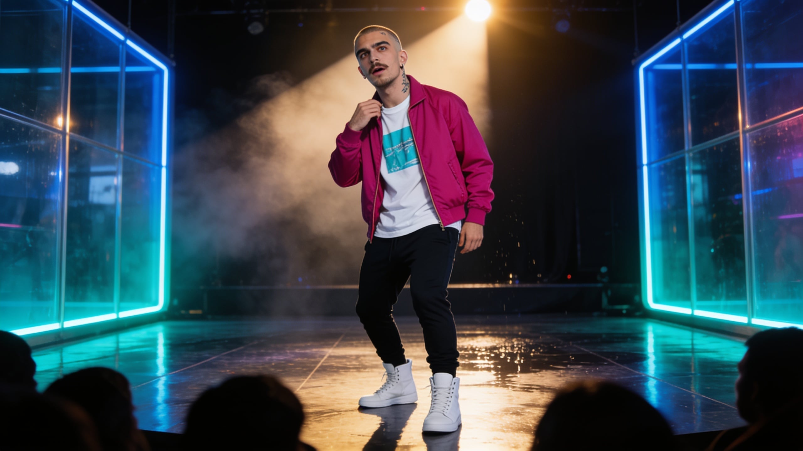 Magenta Under Stage Lights
