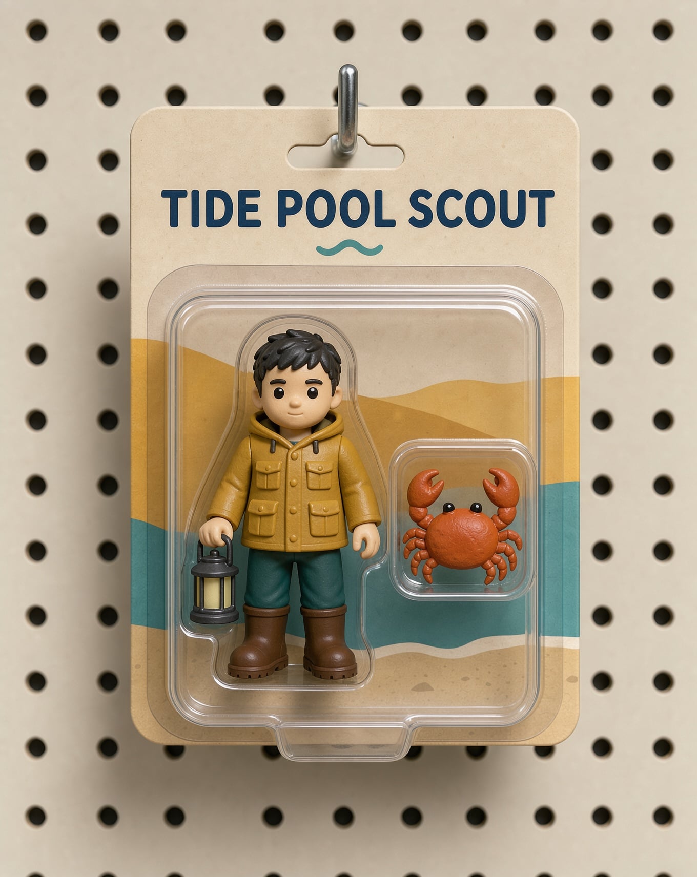 FLUX 3 Image: the TIDE POOL SCOUT pack with a figure holding a lantern and a crab in its own bubble