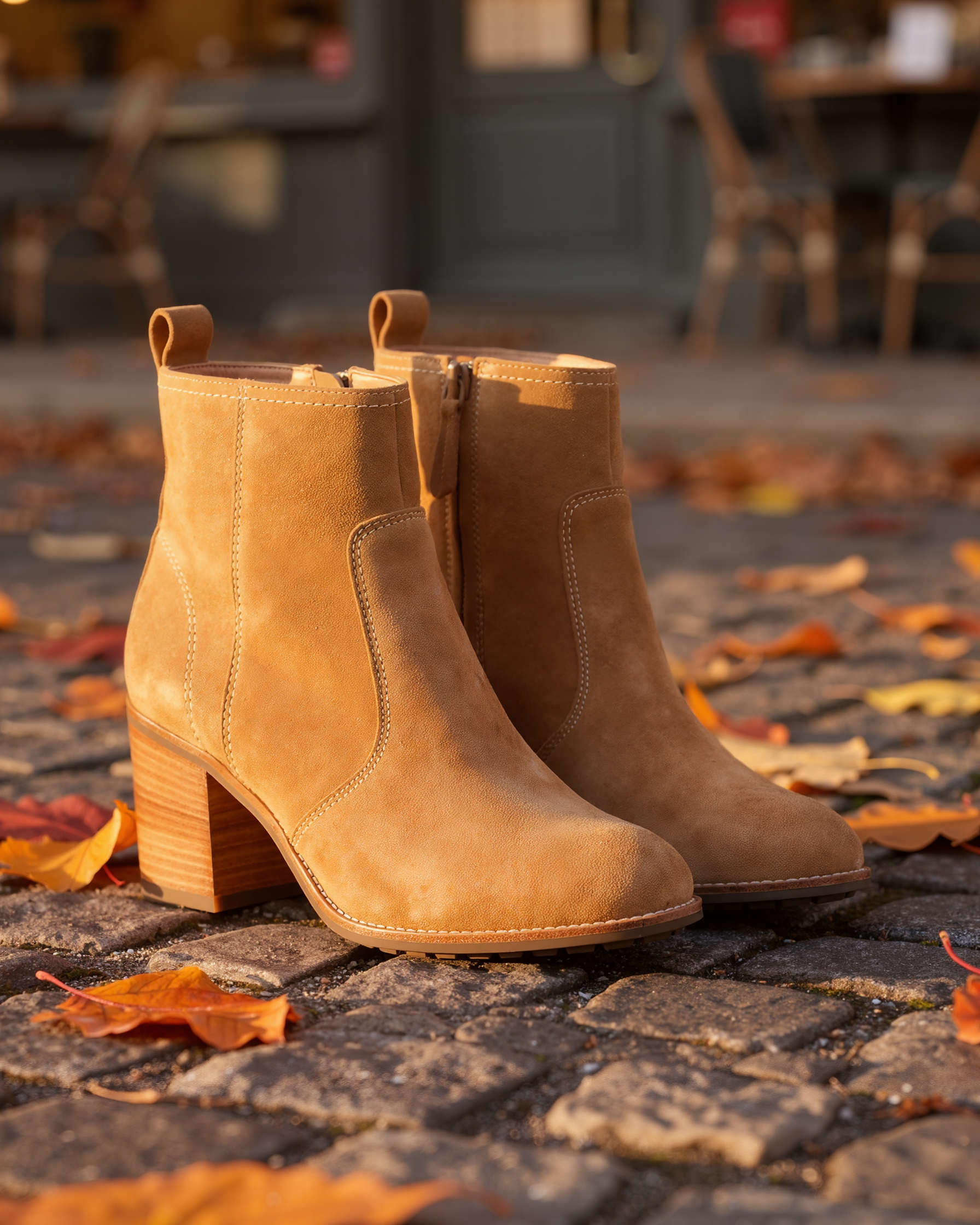 The FLUX 2 Pro boot photo upscaled 2x with sharper suede nap and stitching